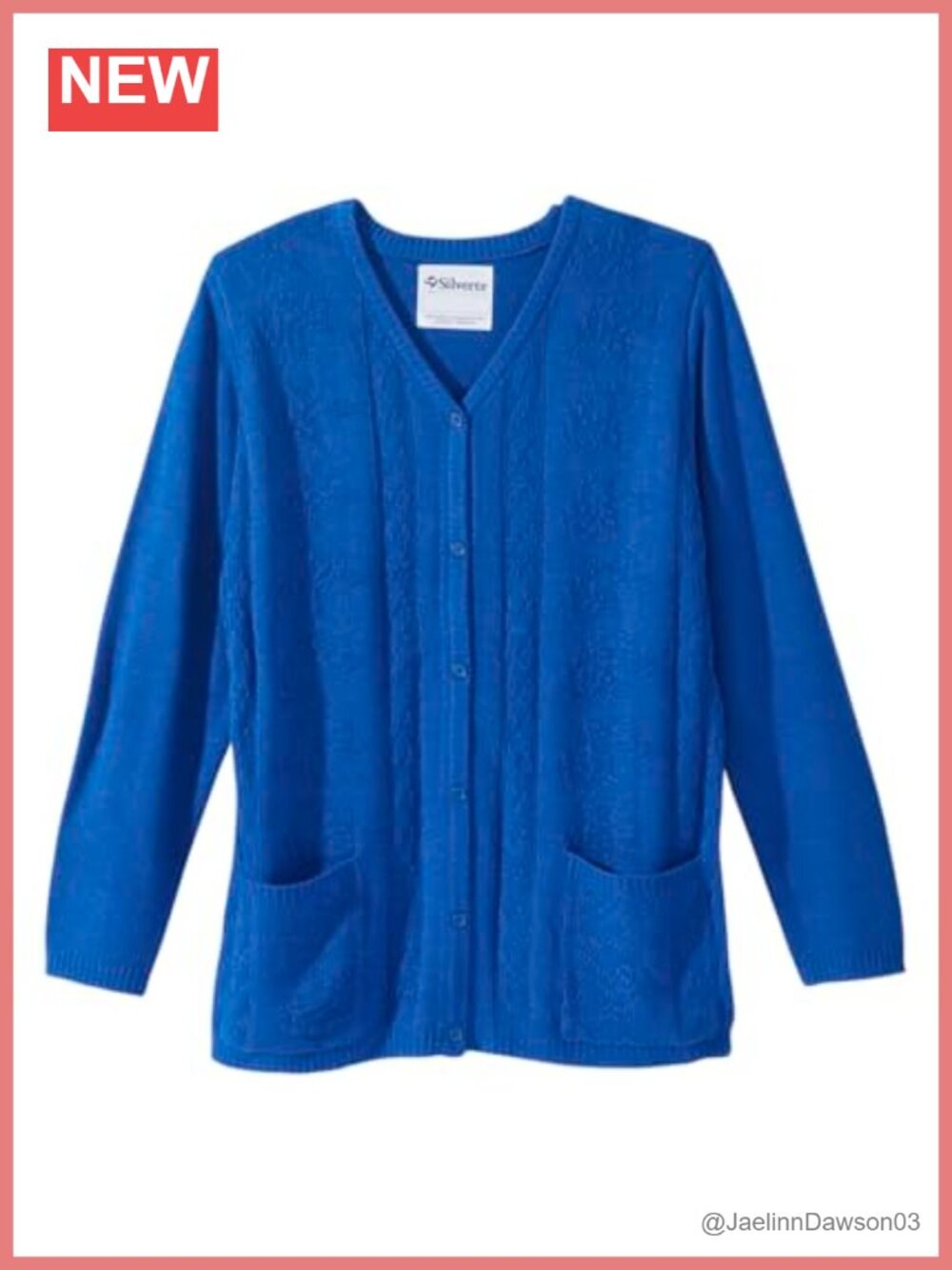 Open Back Adaptive Cardigan with Snap Closure Soft Acrylic Knit Sweater